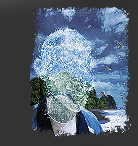 Größere Abbildung Digital-Montage "Die Liebe zum Meer"