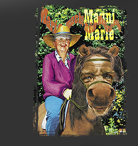 Größere Abbildung Digital-Montage "Marie macht müde Manferds munter"