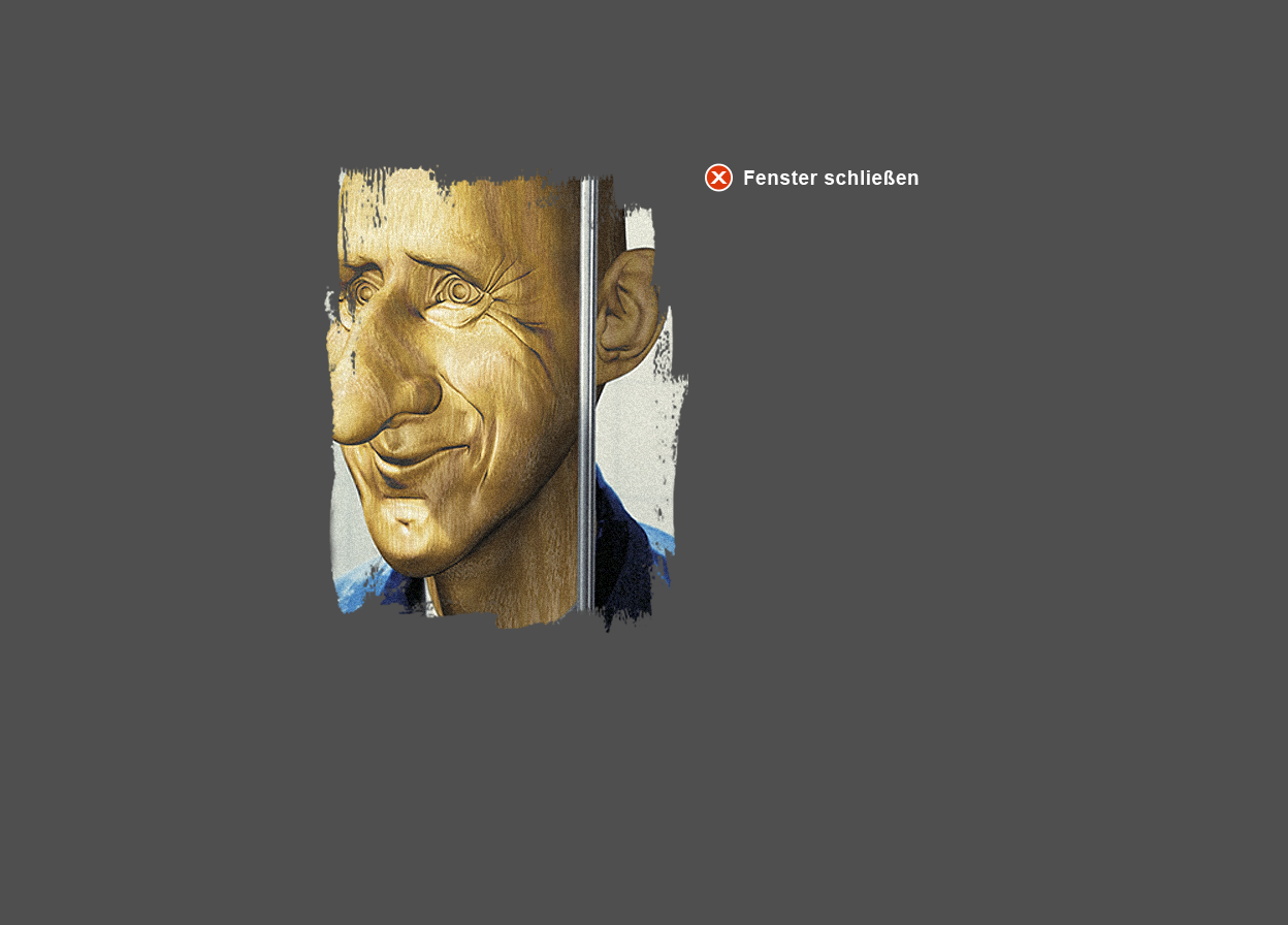 Große Abbildung vergrößerter Ausschnitt Digital-Montage "Der Lügner - Holz"