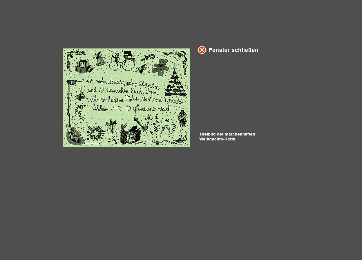 Abbildung Titelblatt der "Frosch-König"-Weihnachtskarte