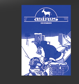 Größere Abbildung Titelbild "asinus" mit einem "Weihnachts-Esel"