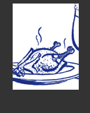 Abbildung Ausschnitt Tusche-Zeichnung "gegrilltes Hähnchen"