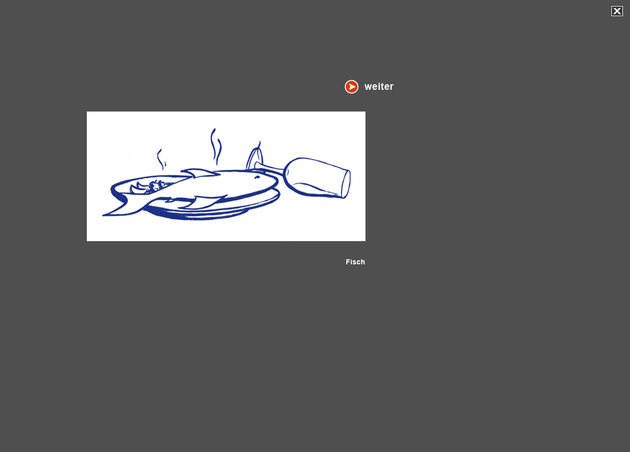 Abbildung Tusche-Zeichnung eines Fisch-Gerichts